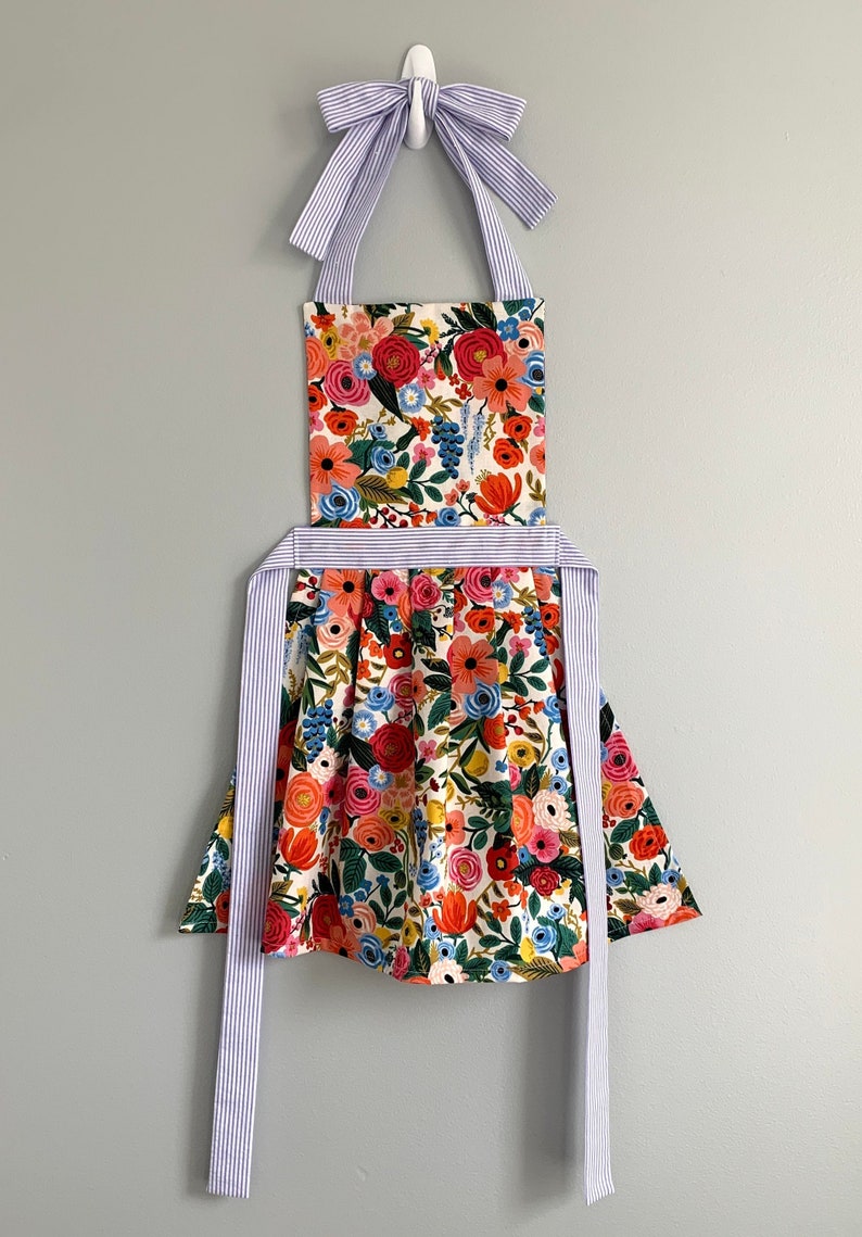 Rifle Paper Co. Kids Apron Garden Party in Cream Fabric Etsy