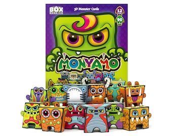 Box Buddies Monyamo - Pack of 12 Monster Paper Toy Cards