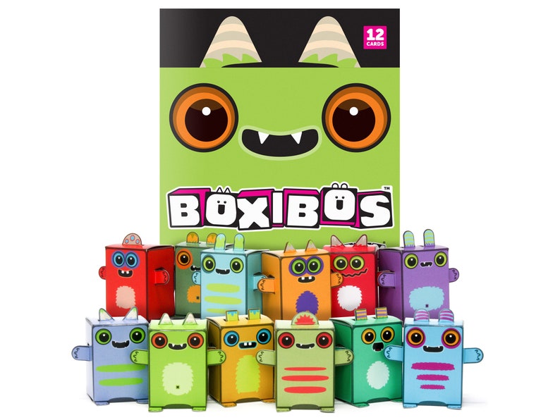 Box Buddies Boxibos Monsters Pack of 12 Mini Box Monsters image 1