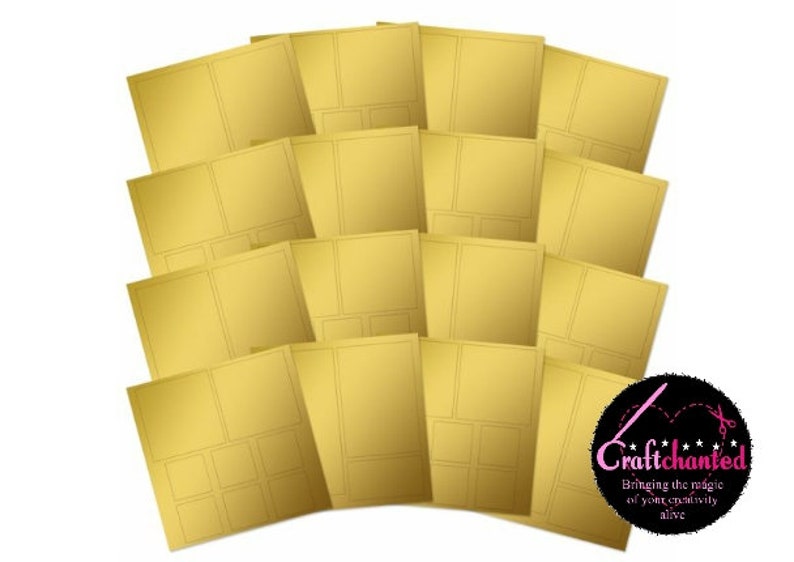 Essentials Hunkydory 16 Sheets 230gsm Picture Perfect Mirri Mats Gold