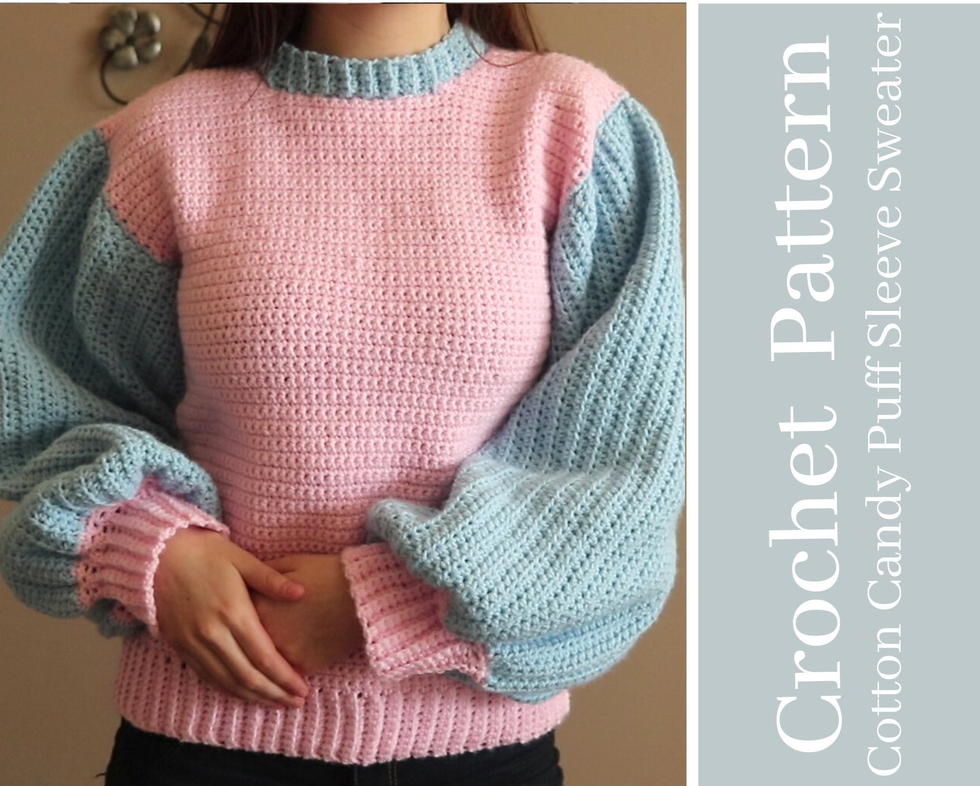 crochet sleeve sweater