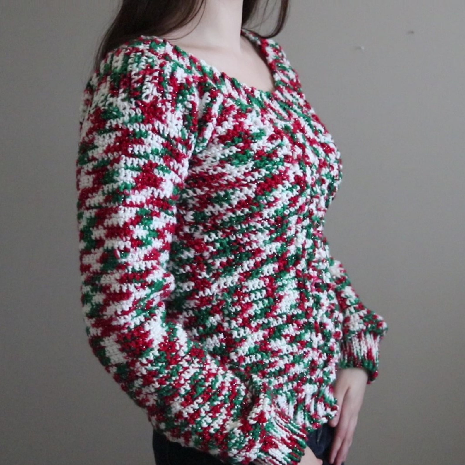 Crochet Ugly Christmas Sweater Pattern Easy and Cozy Winter Etsy