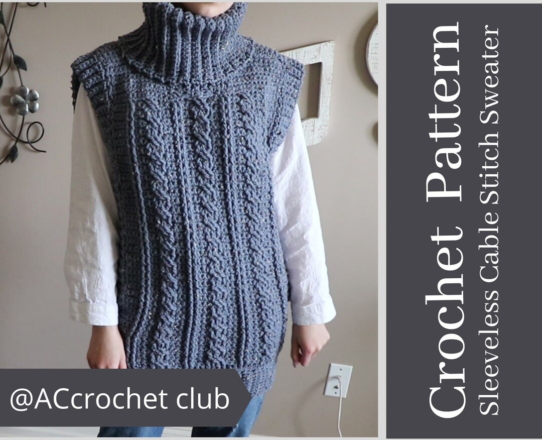 Crochet Stitch Sleeveless Sweater