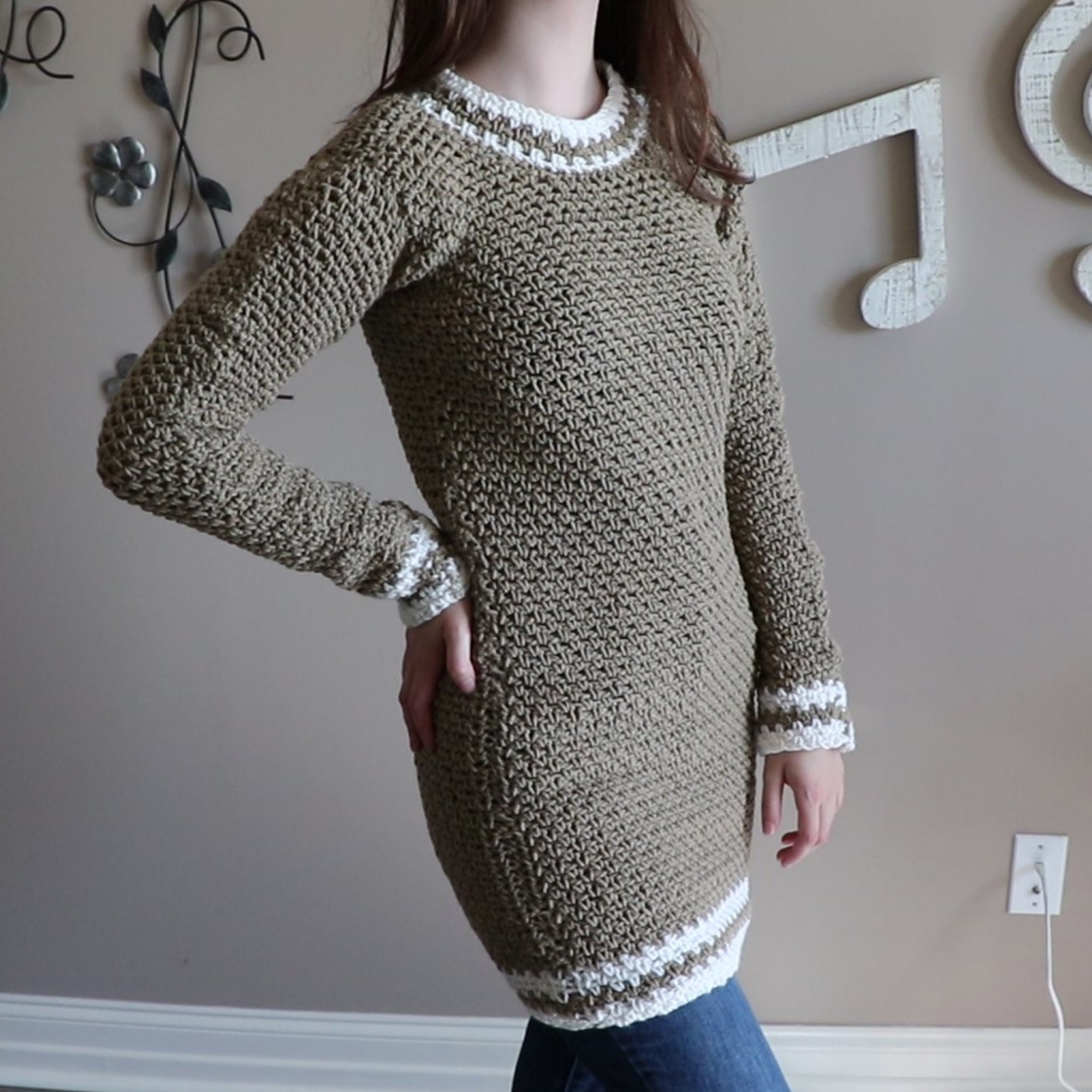 CROCHET PATTERN // Mini Light Brown Dress // Instant Download With Pictures & Video Included // Texured, Soft, Cozy, Easy, Simple, Beginner - Etsy CROCHET PATTERN // Mini Light Brown Dress // Instant Download With Pictures & Video Included // Texured, Soft, Cozy, Easy, Simple, Beginner - Etsy