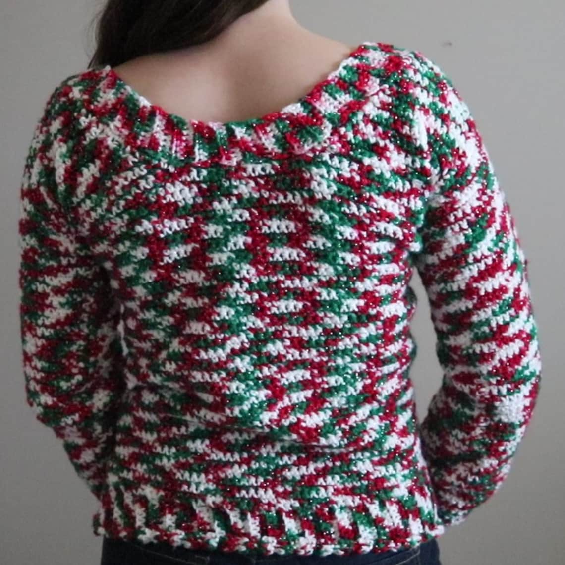 Crochet Ugly Christmas Sweater Pattern Easy and Cozy Winter Etsy