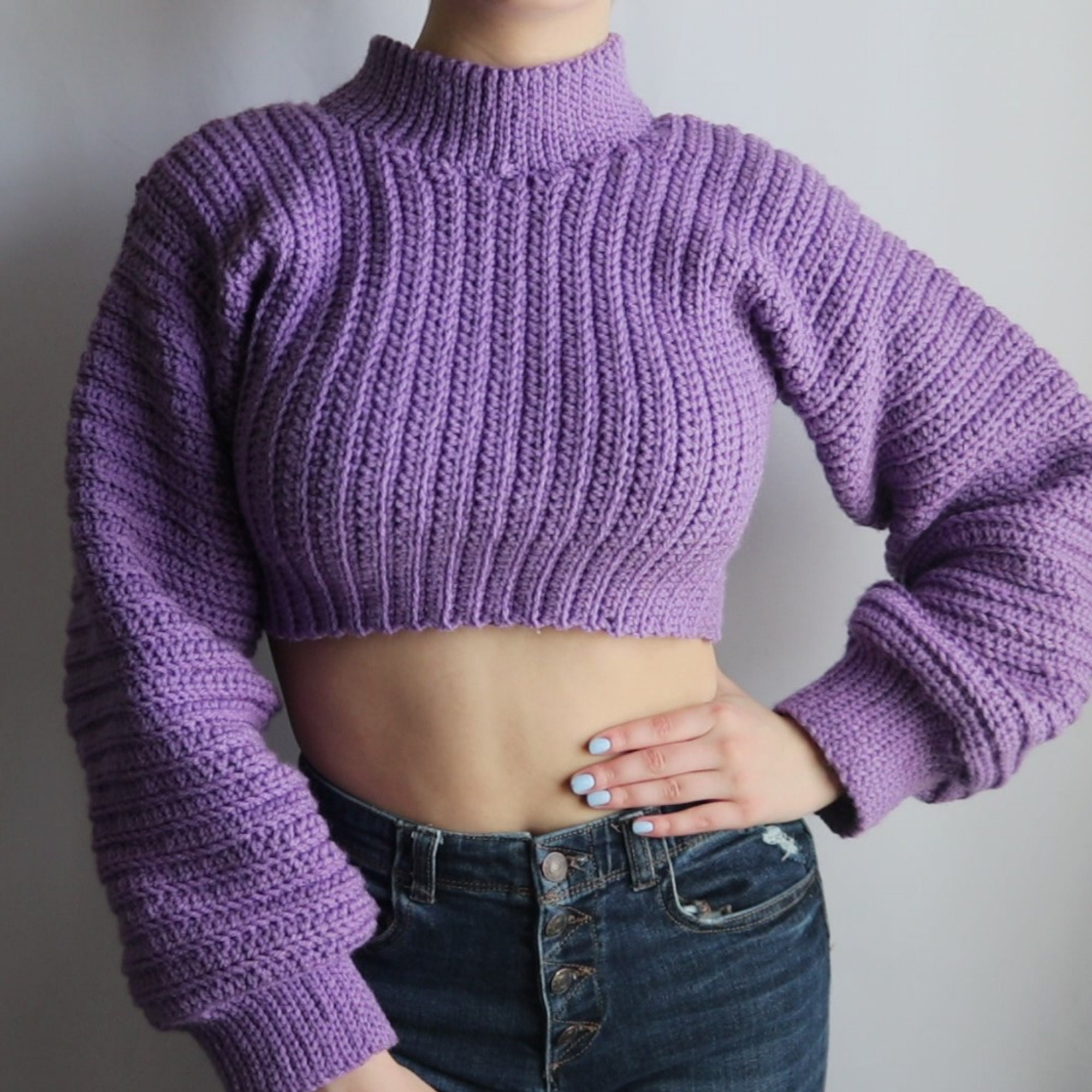 CROCHET PATTERN // Simple Everyday Ribbed Sweater Instant Etsy