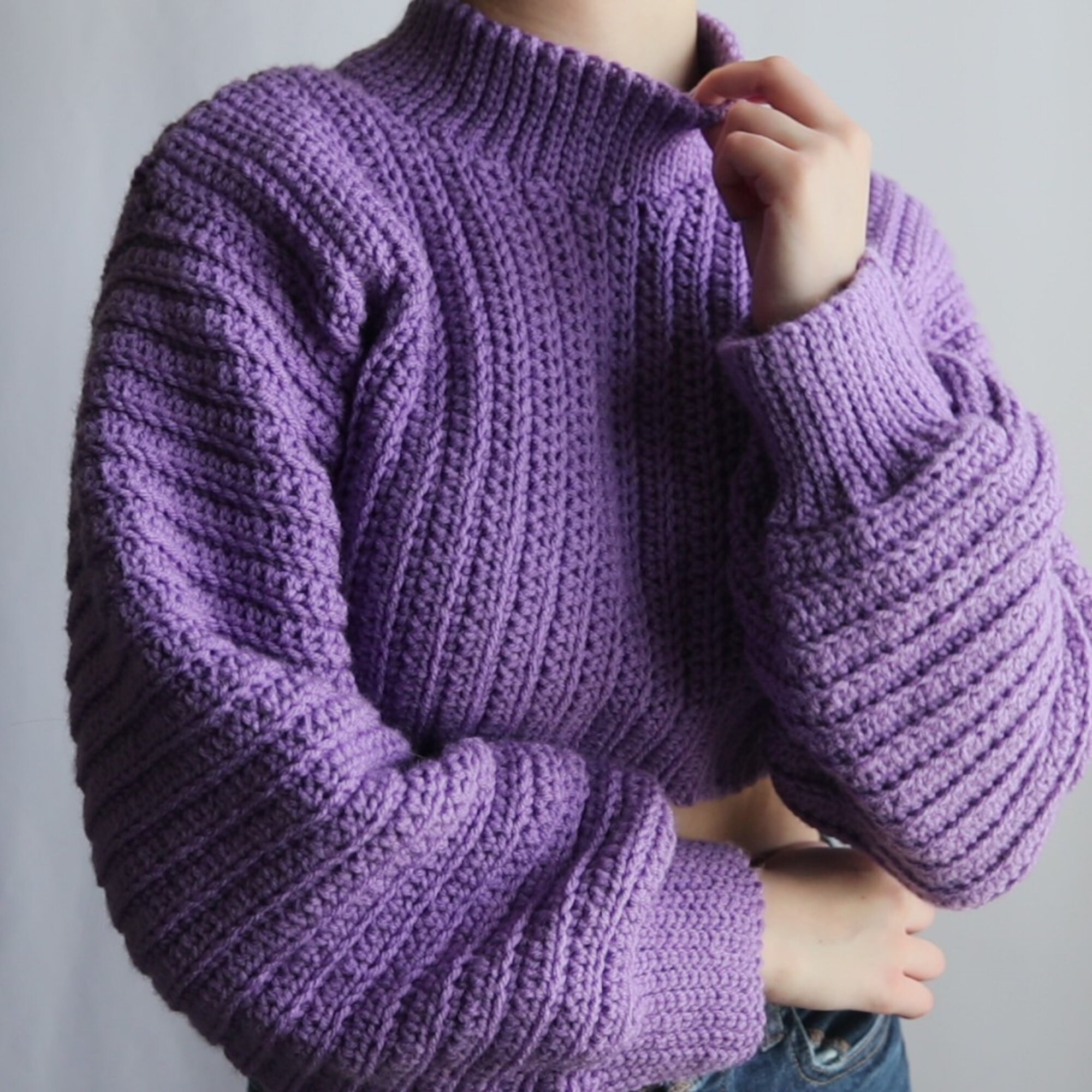 CROCHET PATTERN // Simple Everyday Ribbed Sweater Instant Etsy