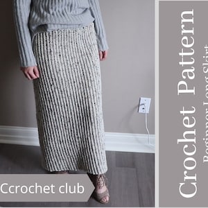 CROCHET PATTERN // Beginner Long Skirt // Instant PDF Download With Pictures & Video Included | ribbed, simple, easy, flow, cozy, fall