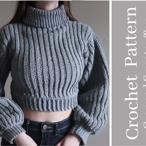 woolen crop sweater
