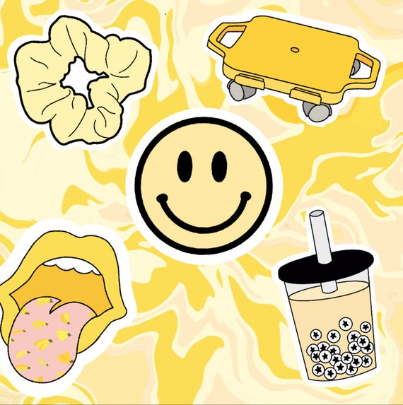 Yellow Sticker Pack Etsy