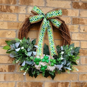 St. Patrick’s Day Wreath, Lucky Wreath, Irish Wreath, Clover Wreath, Shamrock Wreath, Patrick Wreath