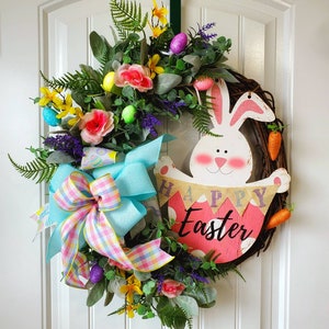 Spring Wreath, Easter Door Wreath, Eggs Wreath, Easter Day Wreath.