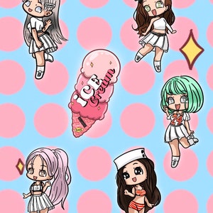 Lindo Kpop Pegatina Set