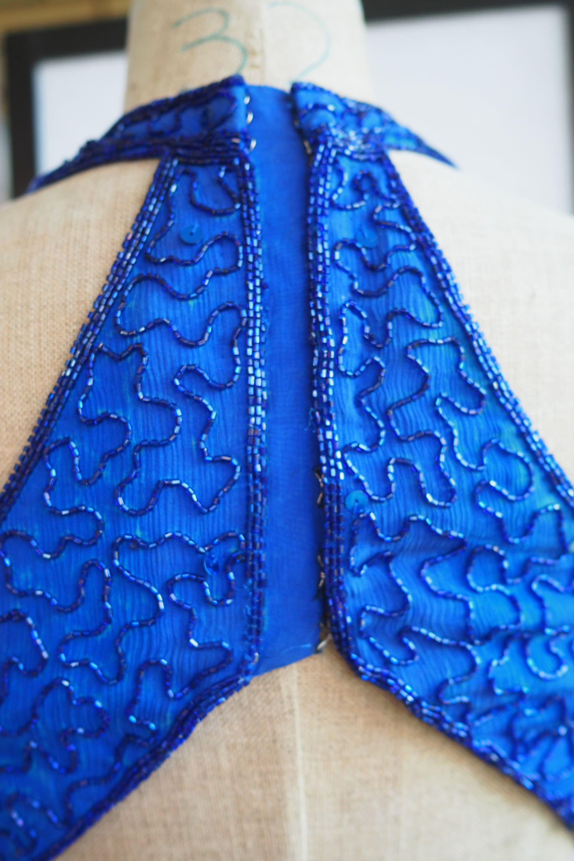 Silk 1980s Fully Beaded Gown- Andretta Donatello