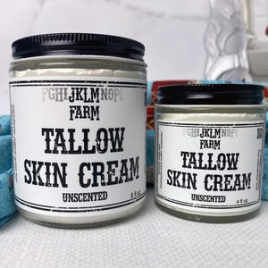 Tallow Skin Cream - Unscented, Organic, Dry-Rendered, & Grass-Fed