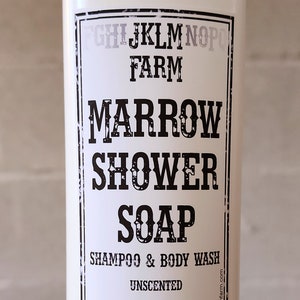 jklm farm natural organic grass-fed beef bone marrow shower soap shampoo body wash bottle ingredients