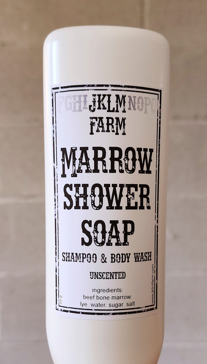 jklm farm natural organic grass-fed beef bone marrow shower soap shampoo body wash bottle ingredients