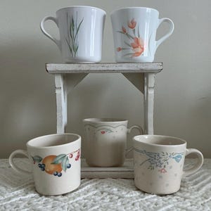 Coffee Cups - Vintage Corelle Dinnerware Collections, 1990’s - Sold Individually