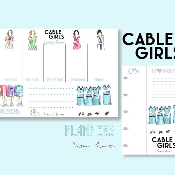 CABLE GIRLS planners set x 2