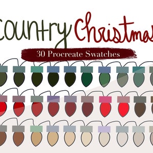 Country Christmas Procreate Color Palette