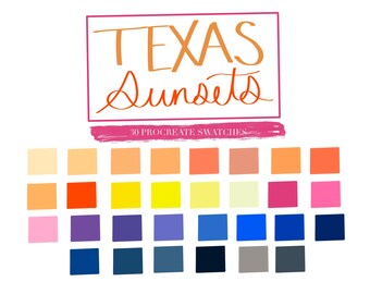 Texas Sunset Procreate Color Palette