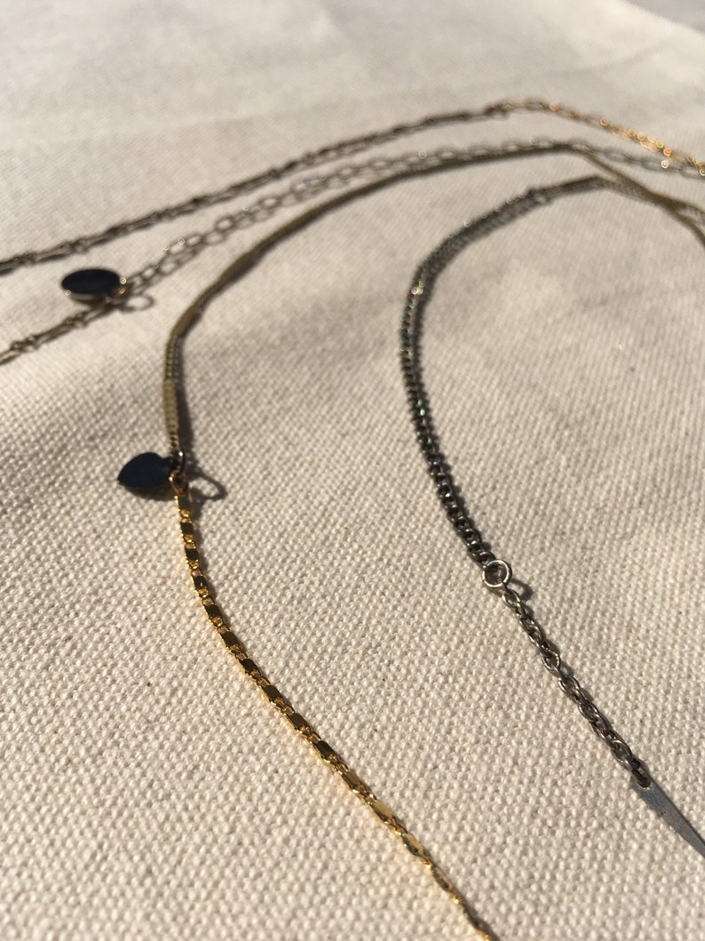 Mixed Metal skinny chain Necklace #1