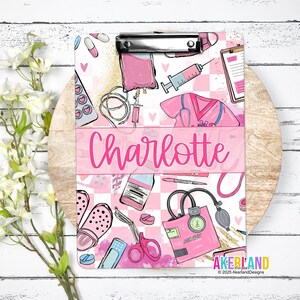 Nurse Clipboard with name front and back - Nurse Gift - Nurse Graduate Gift, design is the same on both sides