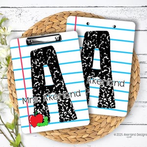 Personalized Teacher Clipboard with Personalization on both sides are the same, Teacher Appreciation Gift Back to school gift, 9x12.5 inches