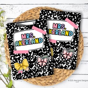 Teacher Clipboard with Personalization on both sides FRONT AND BACK Teacher Appreciation Gift - Back to school gift 9x12.5 inches