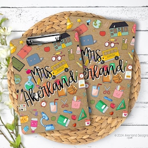 Personalized Teacher Clipboard with Personalization on both sides FRONT AND BACK Teacher Appreciation Gift - Back to school gift 9x12.5 inch