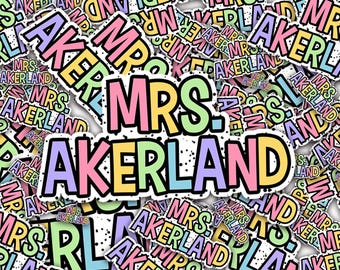Teacher's Name Whiteboard Magnets, Classroom Decor Magnets