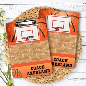 Basketball Coach Clipboard with Personalization on both sides FRONT AND BACK Teacher Appreciation Gift - Back to school gift 9x12.5 inches