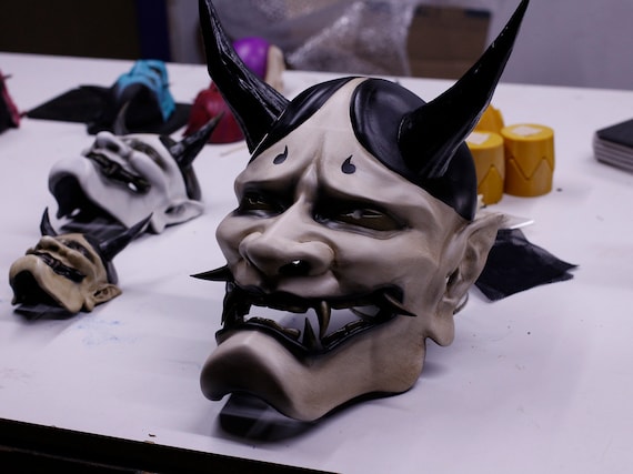 Hannya Mask Oni Yokai Japanese Inspired Wearable and for Wall