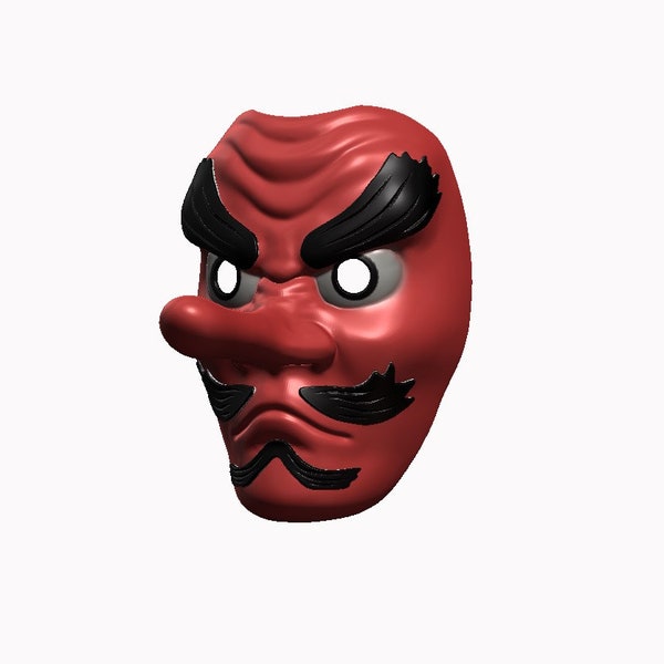 Tengu mask anime inspired 3D model