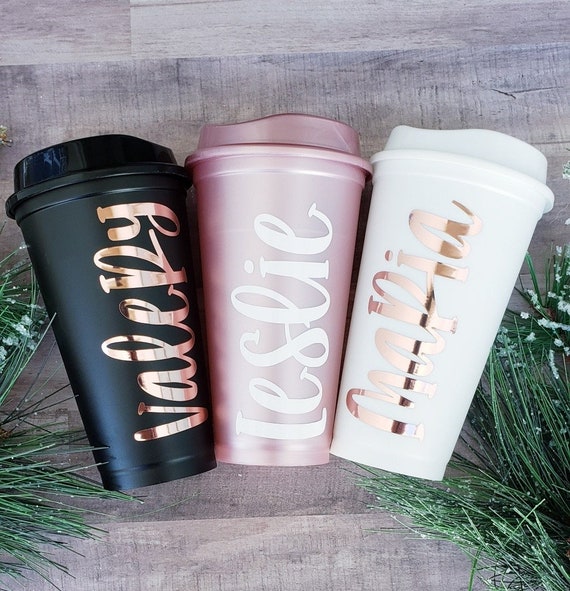 Personalized Travel Coffee Cup 16oz. Reusable Plastic Coffee Etsy