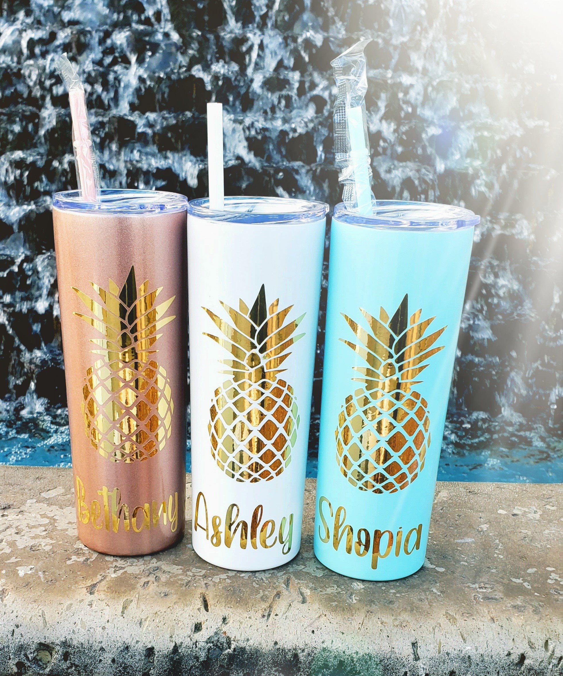 Pineapple Tumbler Pineapple Cup Personalized Pineapple Etsy