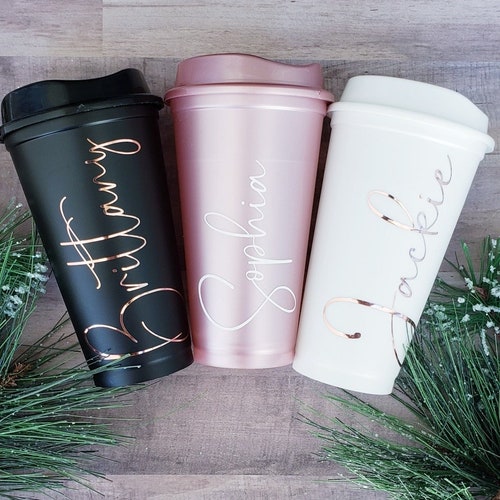 Personalized Travel Coffee Cup 16oz Reusable Plastic Coffee Etsy