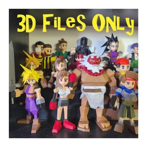 Heidegger Final Fantasy VII PS1 Style Figure - Retro Low Poly