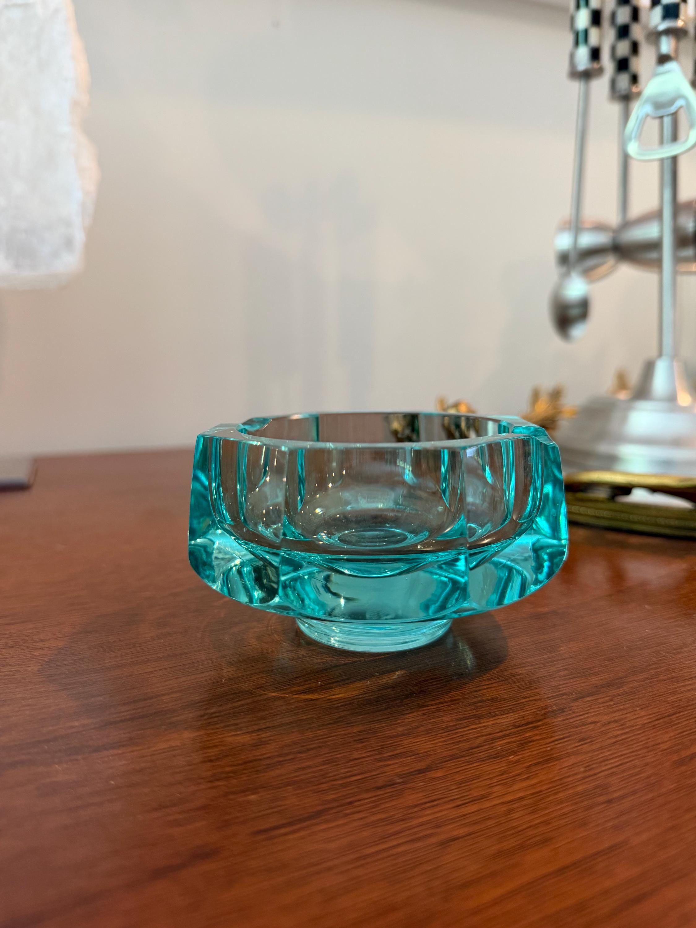 Mid Century Modern Blue Ashtray - Etsy