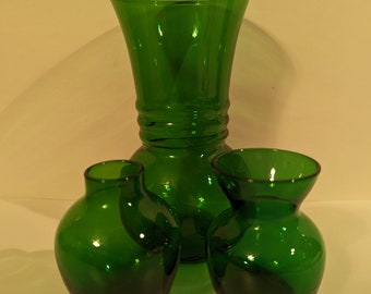 Anchor Hocking Forest Green Vase