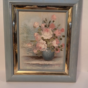 Original Oil Still Life Floral Painting - signed
