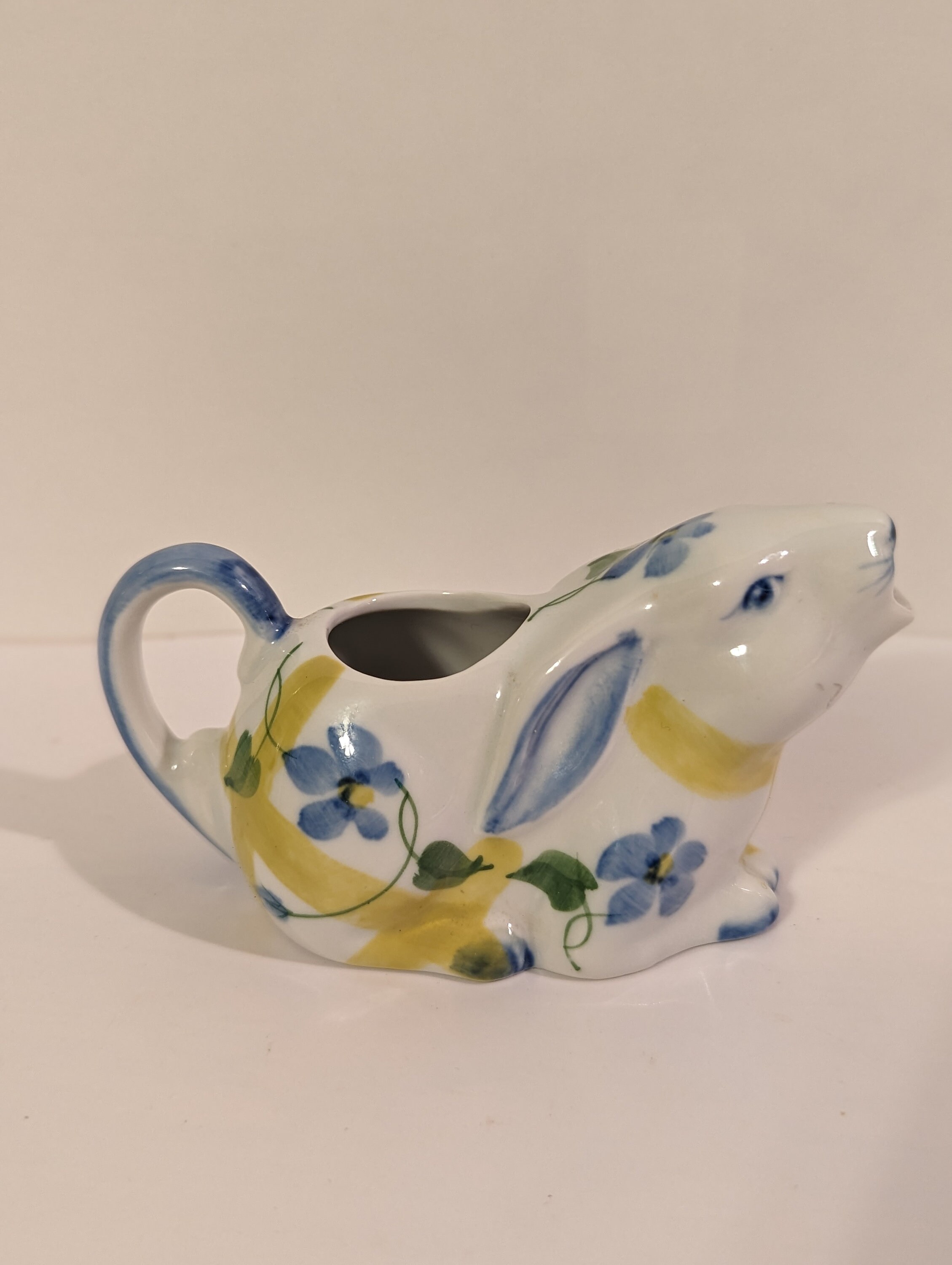 Sedak Hand Painted Porcelain Bunny Creamer and Tea Bag Holder - Etsy