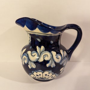 Blue & White Mexican Pitcher