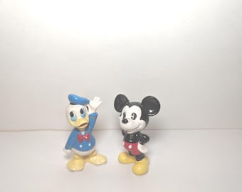 Vintage Mickey Mouse & Donald Duck Figurines - 1970's