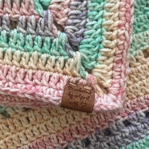 Crochet Baby Blanket - Color Pastel Rainbow Mix - Baby Shower Gift - Handmade Baby Blanket - Nursery Decor - Crochet Baby Gift