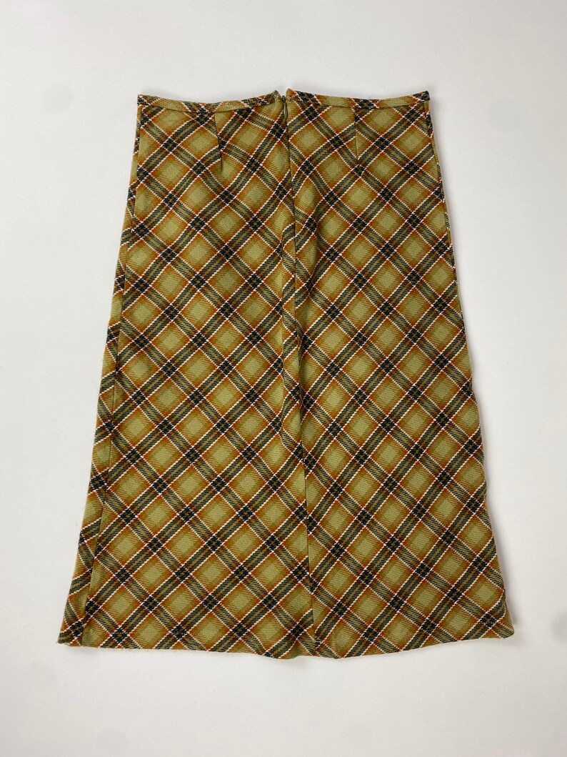 Vintage Plaid Midi Skirt by 90s Forever 21.