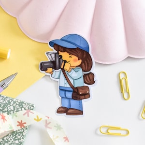 Photographer Character Sticker - Vinyl sticker, laptop sticker, journal sticker