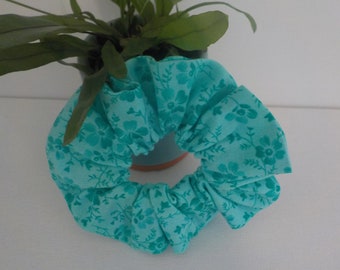 Scrunchie. Scrunchy. Cotton Hair Tie. Colourful Flowers design.