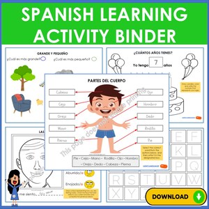 Spanish Learning Activity Binder