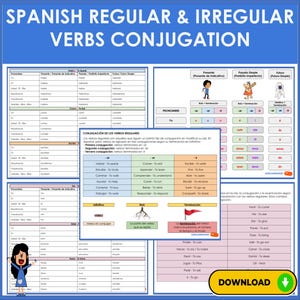 Spanish Regular and Irregular verbs Conjugation